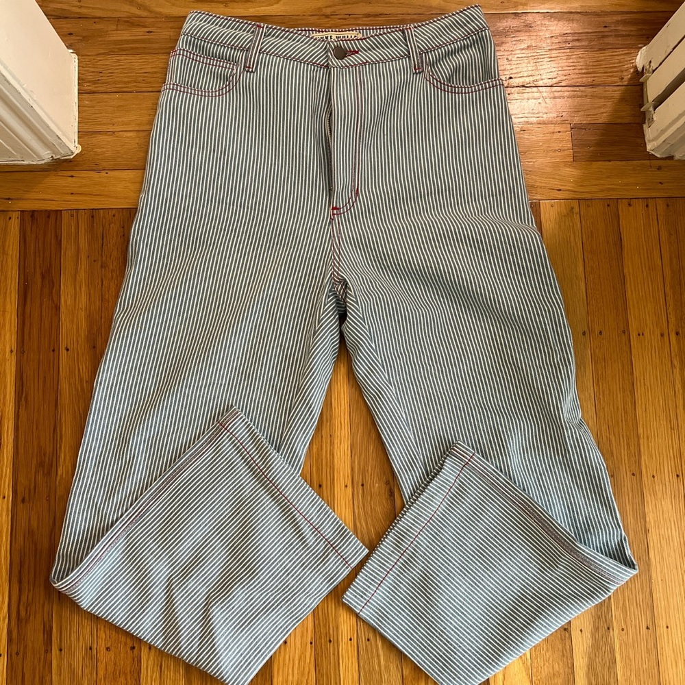 LYKKE WULLF BLUE STRIPE PANTS